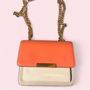 Michael Kors Two-Tone Orange and Cream Crossbody Bag